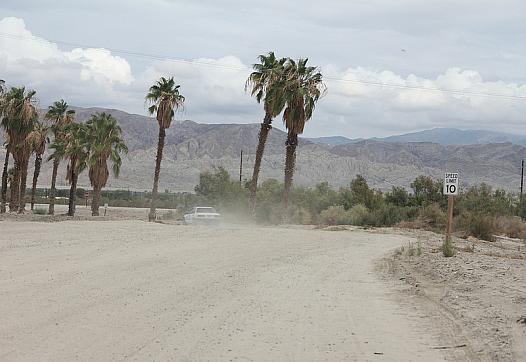 Eastern Coachella Valley dusty road