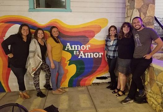 Francisca Porchas Coronado in the center to the left with therapists from the Network of Latinx Counselors in Action from Arizon