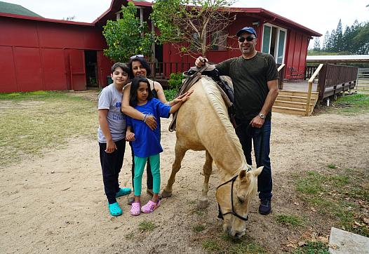 Lilian Ansari of Oakland with her husband Saied, daughter Atrina, 11, and son Ardalon, 15, on vacation before the pandemic. Life