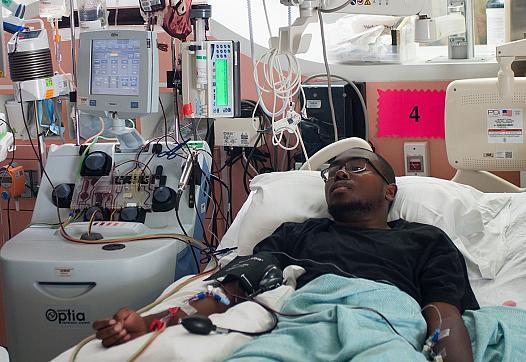 Treyvonn Chadwick receives monthly apheresis treatments, which help prevent strokes and alleviate severe pain.
