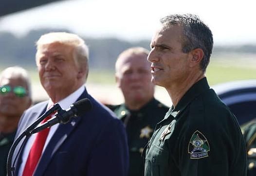 President Donald Trump and Sheriff Chris Nocco