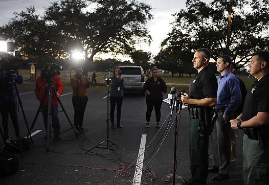 Pasco County Sheriff Chris Nocco speaks at a press conference in January in Dade City. 